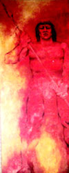 [Shot of a painting found in a building off the central square in Merida, Yucatan, Mexico, PHOTO BY JIM MCPHERSON, Year 1999]